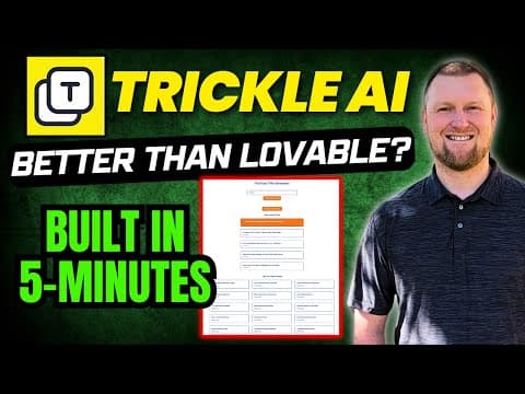 This NEW AI Tool CRUSHES Lovable For App Building (Trickle AI Review)